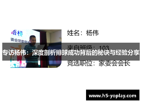 专访杨伟：深度剖析排球成功背后的秘诀与经验分享